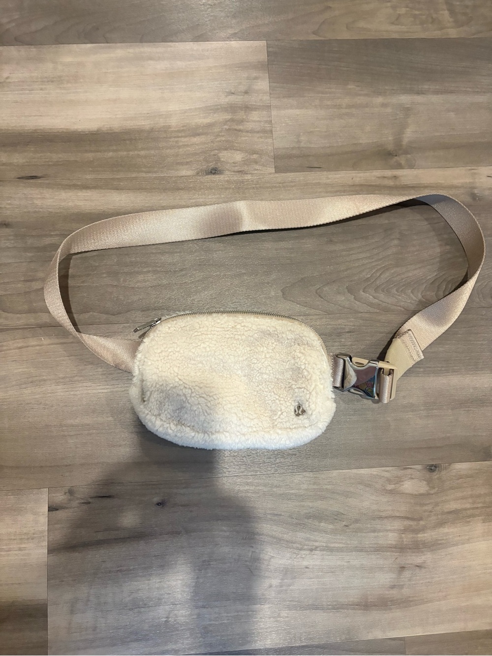 lululemon athletica Shearling Crossbody Belt Bag - Cream